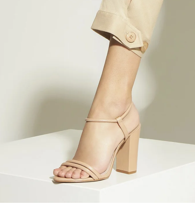 Sandalia Gimenez Cuero Beige Schutz view 4