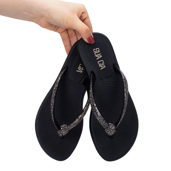 Zapatilla Chancletas Ana Castela Negro Sua Cia view 2