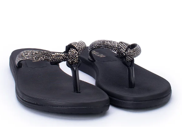 Zapatilla Chancletas Ana Castela Negro Sua Cia view 1