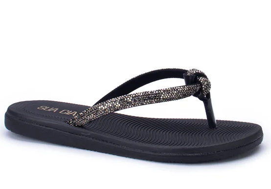 Zapatilla Chancletas Ana Castela Negro Sua Cia view 4