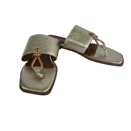 Zapatilla Alana Dorada Anne Victorini view 3