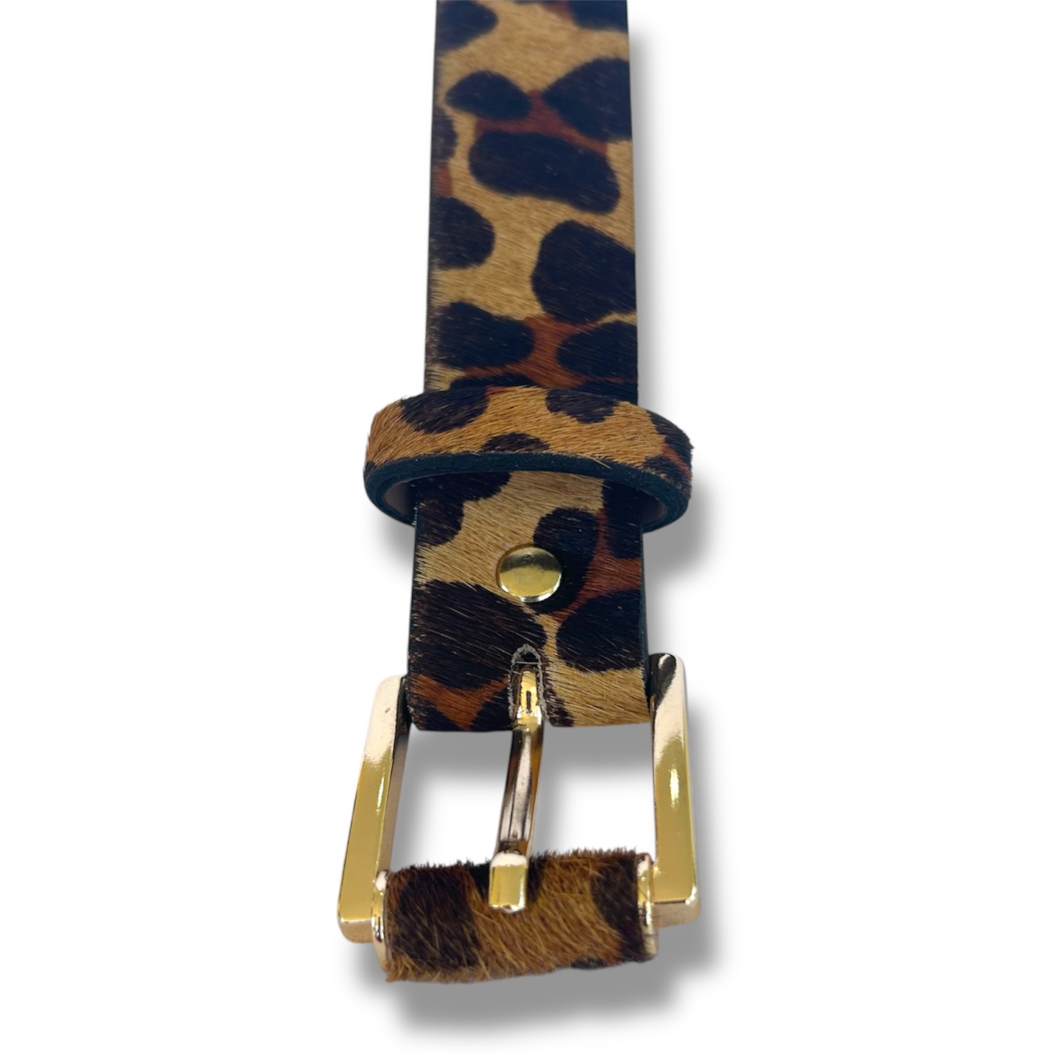 Cinturón Animal Print con Hebilla Dorada