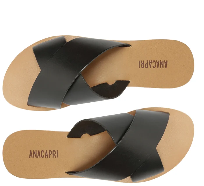 Zapatilla plana con tiras cruzadas negra view 3