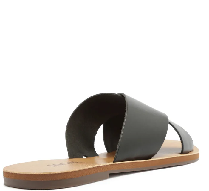 Zapatilla plana con tiras cruzadas negra view 4