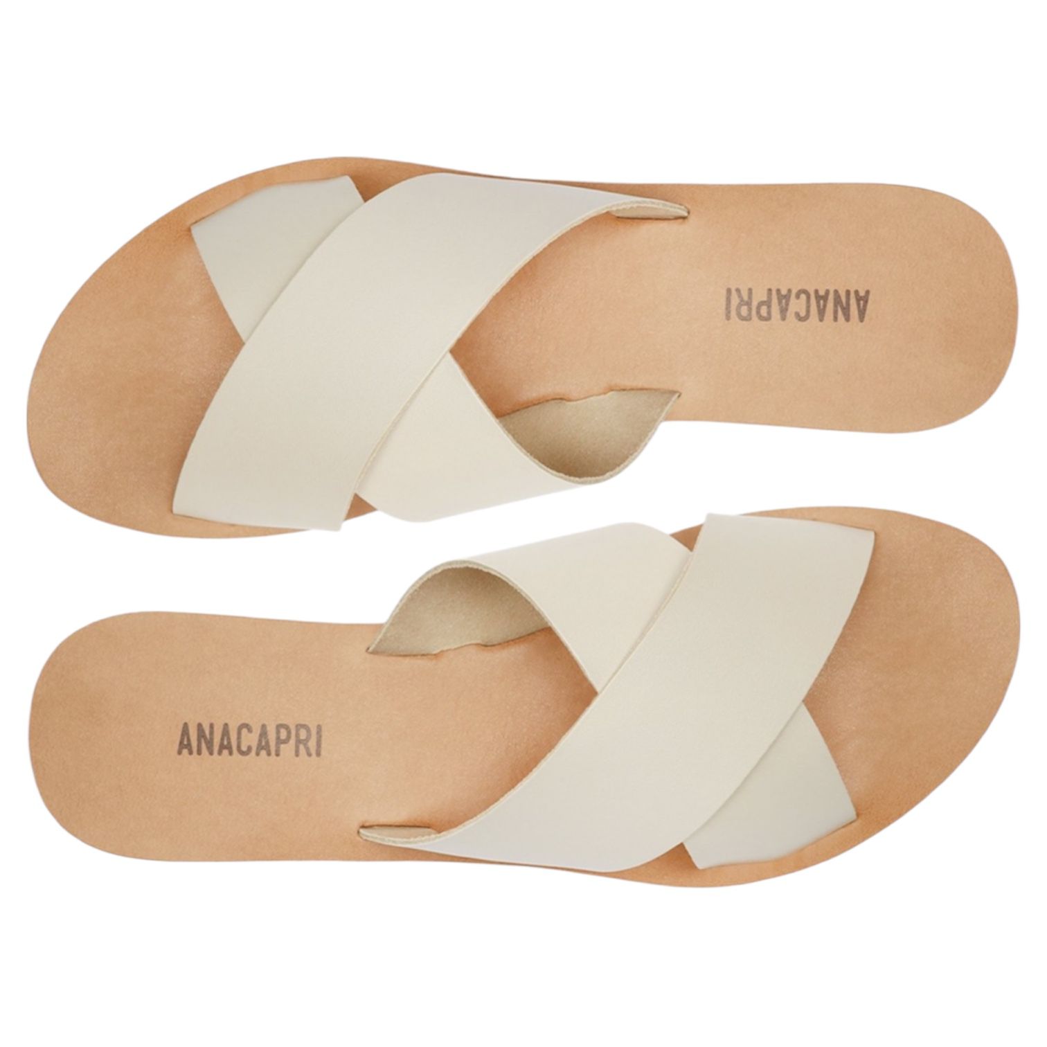 Zapatilla plana con tiras cruzadas blanca
